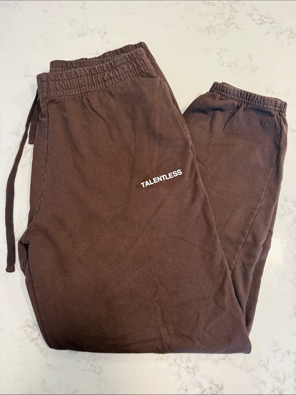 TALENTLESS Brown Logo Fleece Joggers